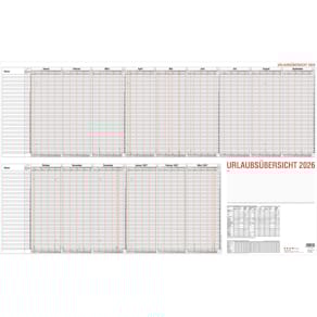 Urlaubsplaner GÜSS, 98,5 x 60 cm