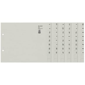 Register Leitz A–Z, A4, Papier, grau