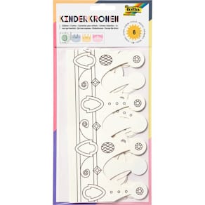 Bastelset Folia Krone, 6 St., weiß
