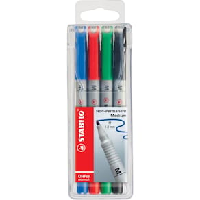 Folienschreiber STABILO OHPen universal, M, Etui, 4 Stück