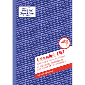 Lieferscheinbuch Avery Zweckform 1763, A5 SD