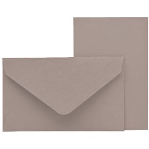 Briefkarte Rössler Kleine Feine, taupe, 53 x 85 mm, 5 Stück