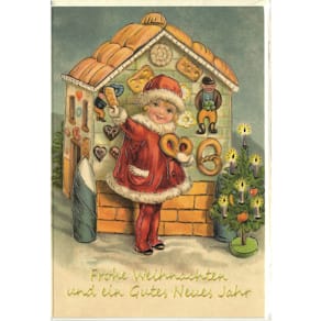 Weihnachtskarte Noname, geprägt, bunt, mit Umschlag, Doppelter-