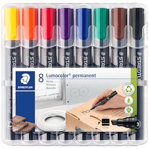 Permanent marker Staedtler Lumocolor, skrå 2-5 mm, ass., 8 stk