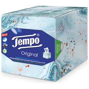 Taschentuchbox Tempo 4-lagig, weiß, 60 Stück