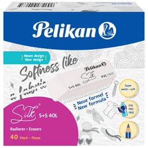Radierer Pelikan S+S 40L, weiß, Silk
