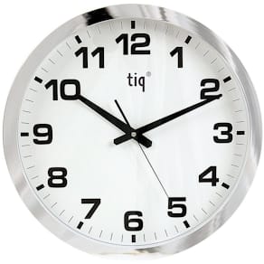 Väggklocka Kinbell Silver, glaslins, Ø 40cm
