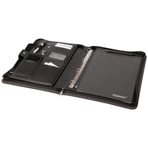 Schreibmappe Alassio, A4, mit 4-Ring-Mechanik, anthrazit