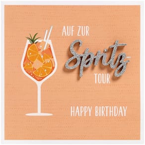 Geburtstagskarte PERLEBERG Lettering, bunt