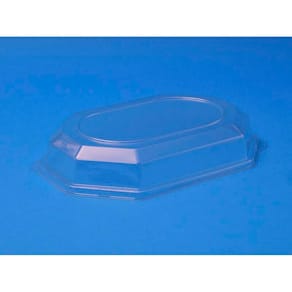 Låg til cateringfad, oval 360x260x63 mm, transparent, 50 stk