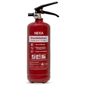 Brandsläckare NEXA 2kg pulver 13A röd