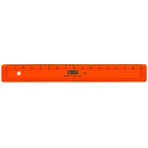 Linjal plast sorterade färger 16cm