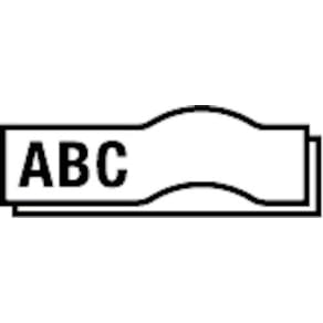 Märkband Dymo D1 Flex, nylon, svart/vit, 19mm