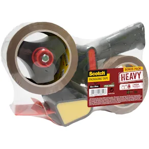 Packtejpshållare inkl 2 rullar Heavy brun 50mm