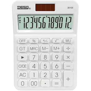 Bureaurekenmachine Desq 30105, wit