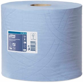 Aftørringsrulle Tork W1/W2 Heavy, 3-lag blå 235 mm/119 m, 2 rl.
