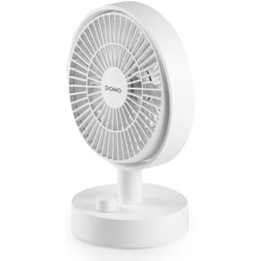 Tafelventilator Domo, oplaadbaar via USB-C, wit