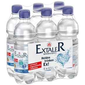 Mineralwasser EXTALER Classic, 6 x 0,5L PET-Flaschen
