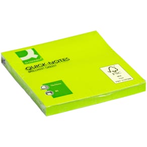 Haftnotizblock Q-CONNECT KF10515, neon grün