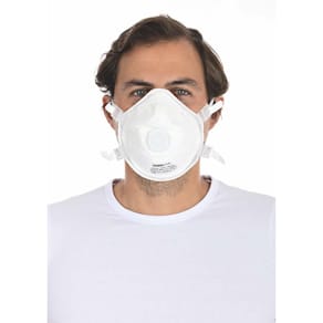 Åndedrætsmaske FFP3 med ventil, non-woven, hvid, 10 stk
