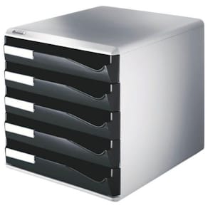 Blankettfack LEITZ 5 fack svart/grå