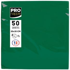 Servett PRONAPPE 20x20cm m.grön 50/fp