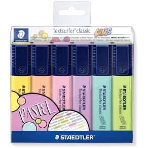 Tekstmarker STAEDTLER Textsurfer 364, 1–5 mm skrå, ass., 6 stk