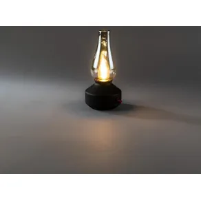 Lykta metall LED 24,5cm svart