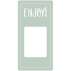 Forseglingsetiket Meto ENJOY! 50x100 mm grøn, 500 stk.