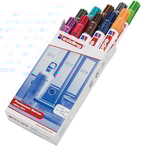 Permanent marker Edding 3000, doos met 10 stuks, geassorteerde