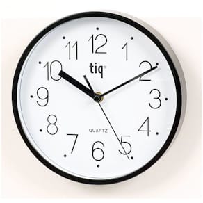 Väggklocka Tiq Svart, glaslins, Ø 22,5cm