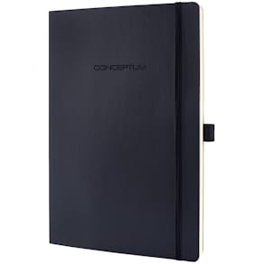 Notizbuch Sigel Conceptum, 187 x 270 mm, kariert, schwarz
