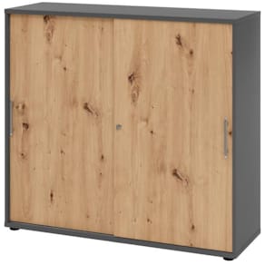 Schiebetürenschrank Hammerbacher 1753S RE, Graphit/Asteiche, 120x