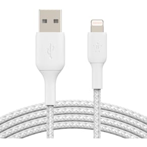 Belkin USB-A to Lightning Braided, White (2m)