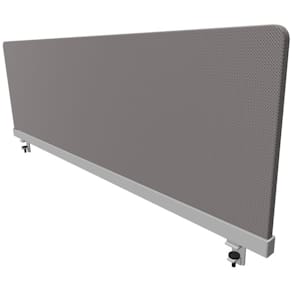 Trennwand OKA DeskTOP Basic, Stoffbespannt, 160x48 cm, grau/alus