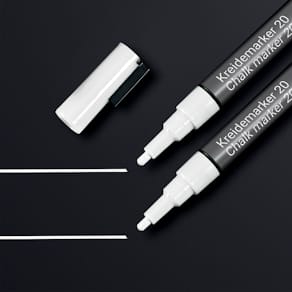 Kreidemarker Sigel, weiß, 1–2 mm, 2 St.