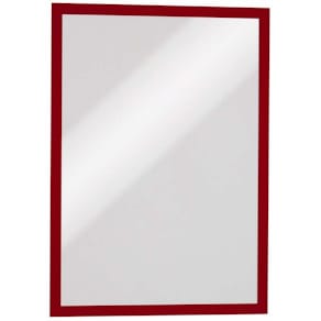 Infoskilteramme Durable DURAFRAME A4 rød, pk 5