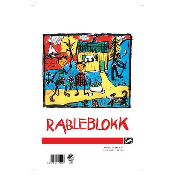 Rableblokk EMO A5 100g 50 blad