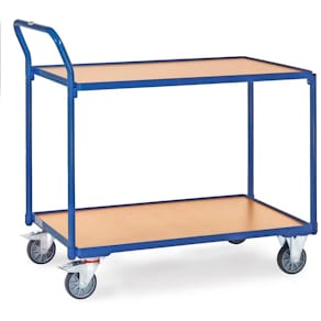 Tischwagen FETRA, 1000x600mm, 2 Böden, Buchendekor
