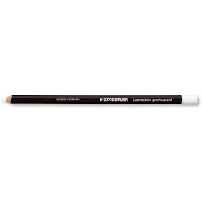 Märkpenna STAEDTLER Lumocolor permanent vit vattenfast