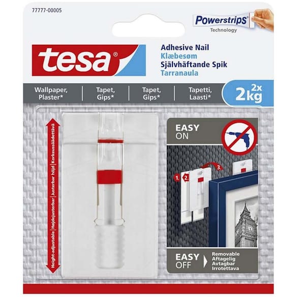 Product Image for Dobbeltklæbende tape tesa hvid, 2 stk/pak, kasse 8