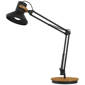 Tischleuchte UNILUX LED, schwarz/bambus