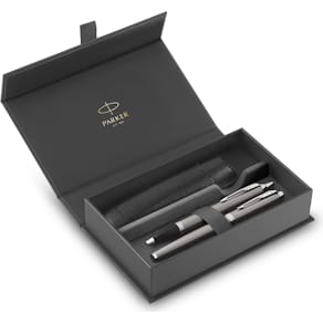 Vulpen- en balpenset Parker IM Duo, met etui, zilver, giftbox