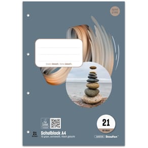 Schulblock Staufen Style, A4, 50 Blatt, Lineatur 21, ECF, liniert