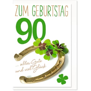 Geburtstagskarte KOMMA³, Zahl 90
