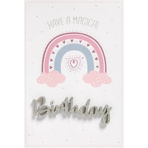 Geburtstagskarte PERLEBERG Lettering, bunt