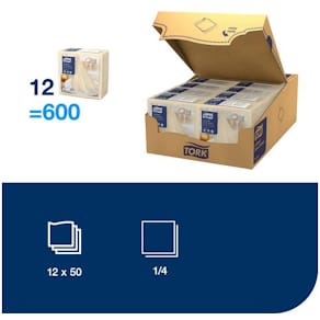 Servett TORK LinStyle creme39x39cm 50/fp