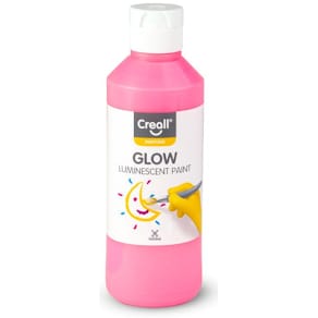 Självlysande färg CREALL 250ml Röd/Rosa