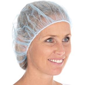 Hårnet med skygge engangs, 1-lags PP, blå, 1000 stk