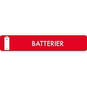 Kildesorteringsmagnet Batterier 16x3cm
